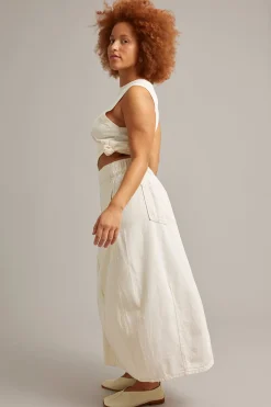 Barrel-denimhame | Beige | Naiset | Kappahl