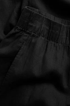 Barrel fit -pellavahousut | Musta | Naiset | Kappahl