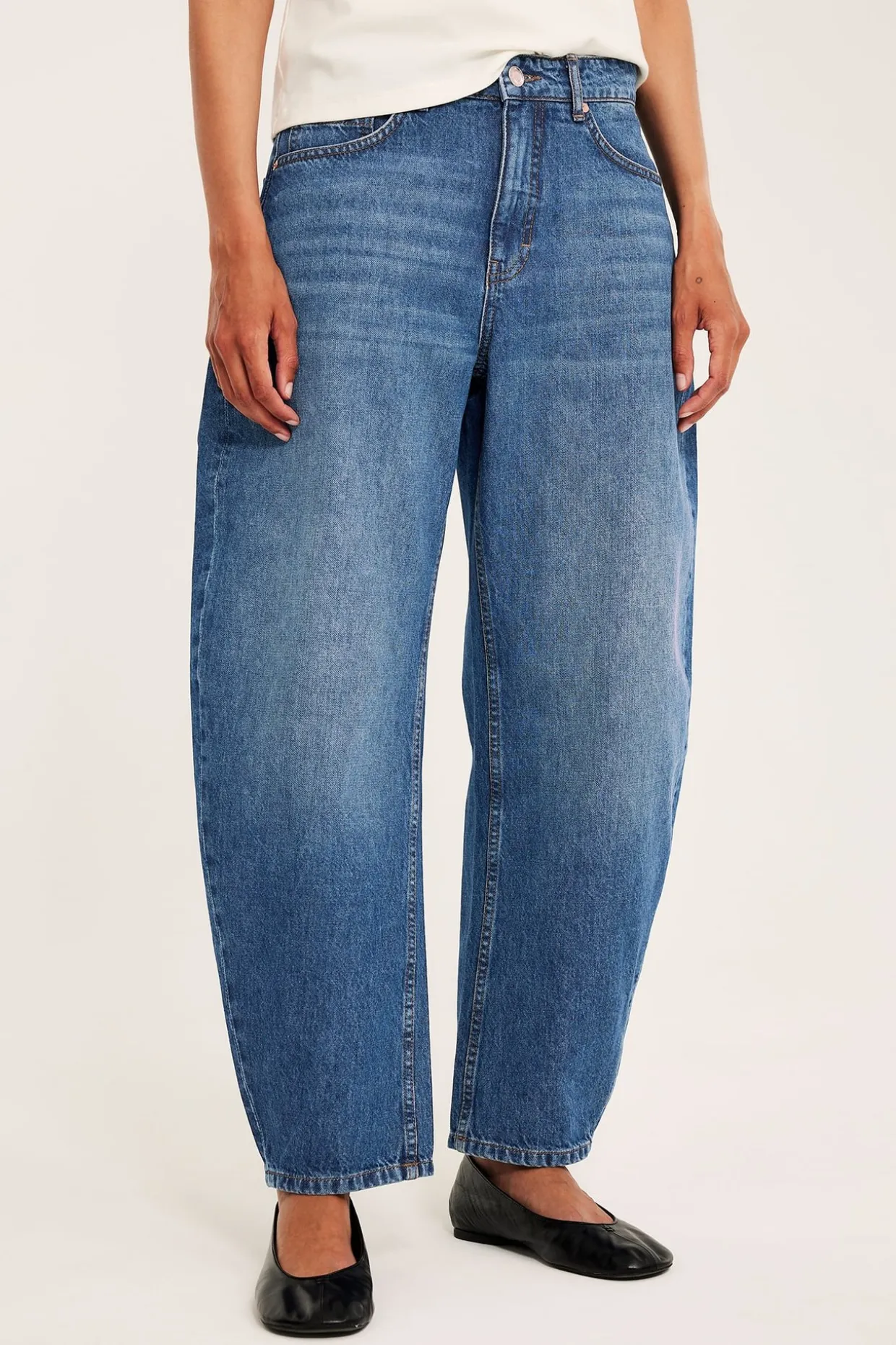Barrel jeans high waist