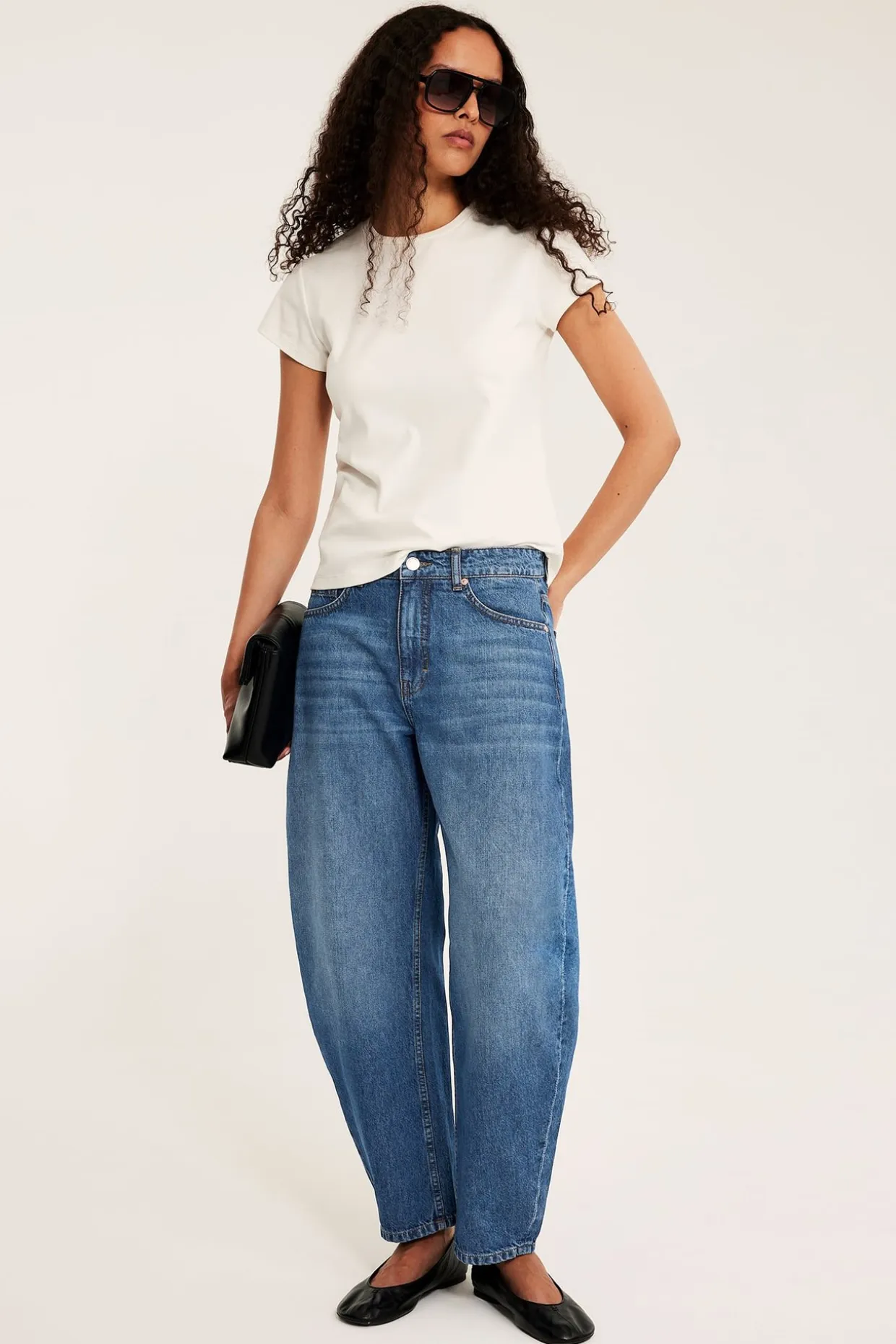 Barrel jeans high waist