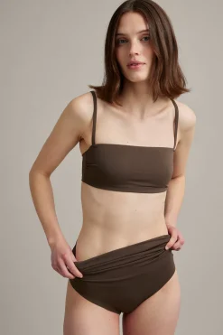 Bikinialaosa, jossa on taitettava vyötärö | Tummanruskea | Naiset | Kappahl