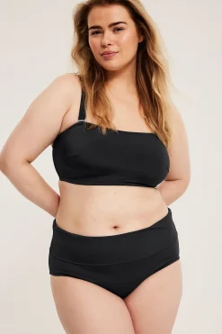 Bikinialaosa, jossa on taitettava vyötäröosa | Musta | Naiset | Kappahl