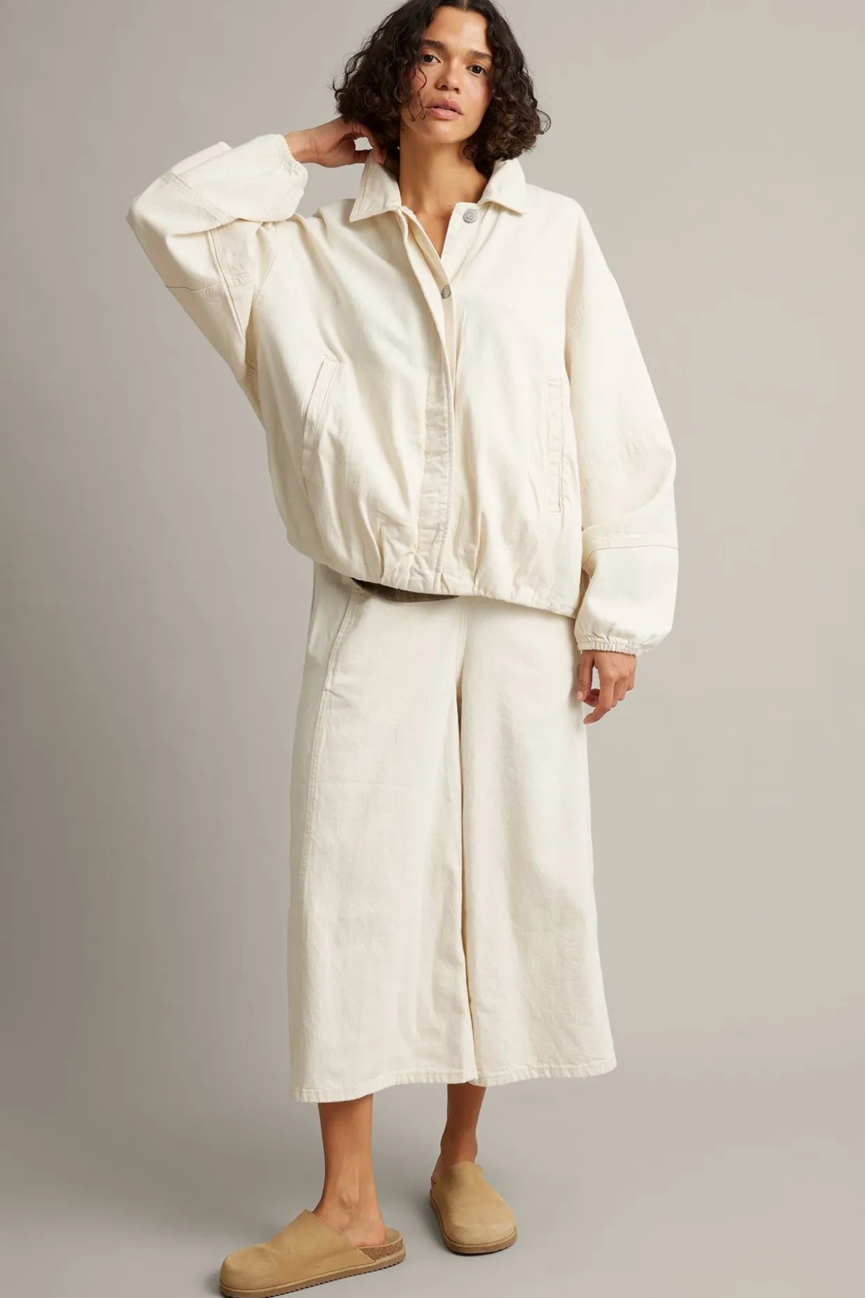 Blouson-farkkutakki | Beige | Naiset | Kappahl