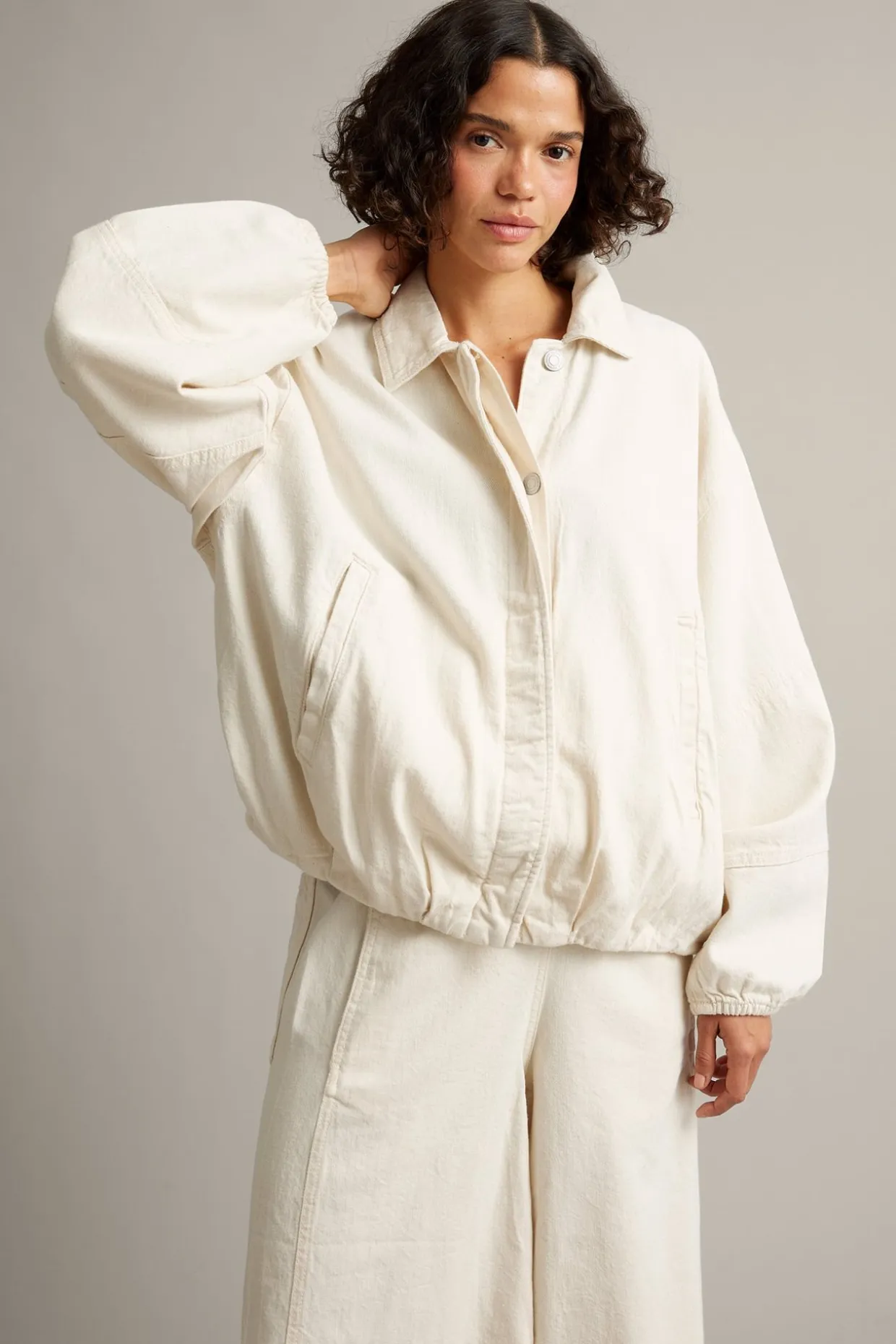 Blouson-farkkutakki | Beige | Naiset | Kappahl