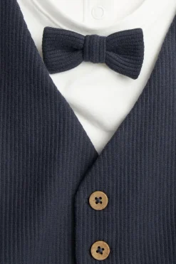 Body, jossa on liivi ja rusetti | Tummansininen | Vauvat | Newbie