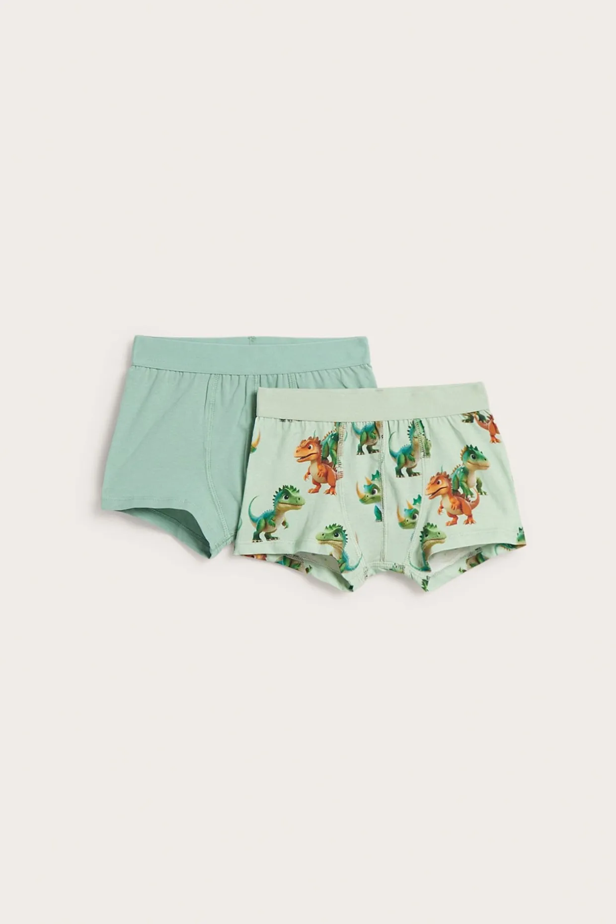 Bokserishortsit dinosauruskuviolla, 2-pack | Vihreä | Lapset | Kappahl