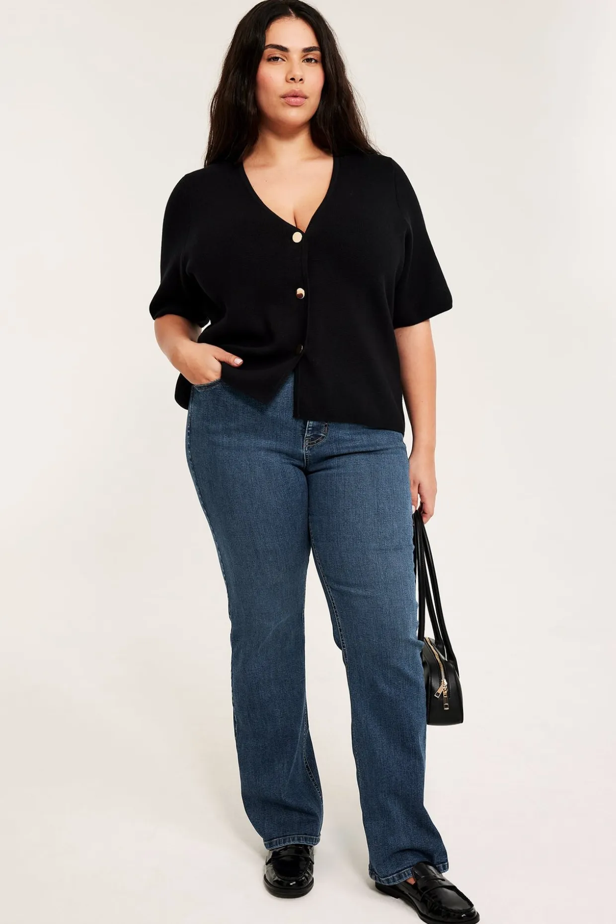 Bootcut jeans high waist | Denim | Naiset | Kappahl