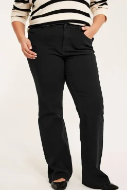 Bootcut jeans high waist | Musta | Naiset | Kappahl