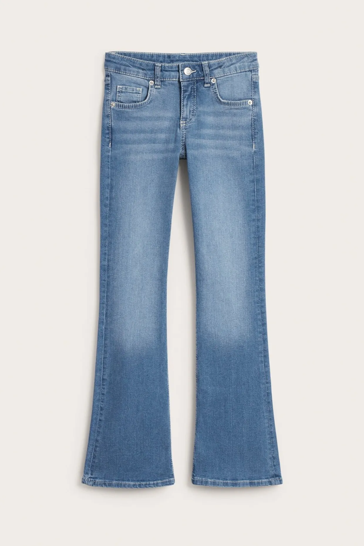 Bootcut jeans low waist | Vaalea denim | Lapset | Kappahl