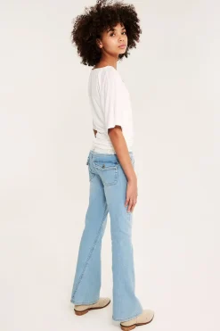Bootcut jeans low waist | Vaalea denim | Lapset | Kappahl
