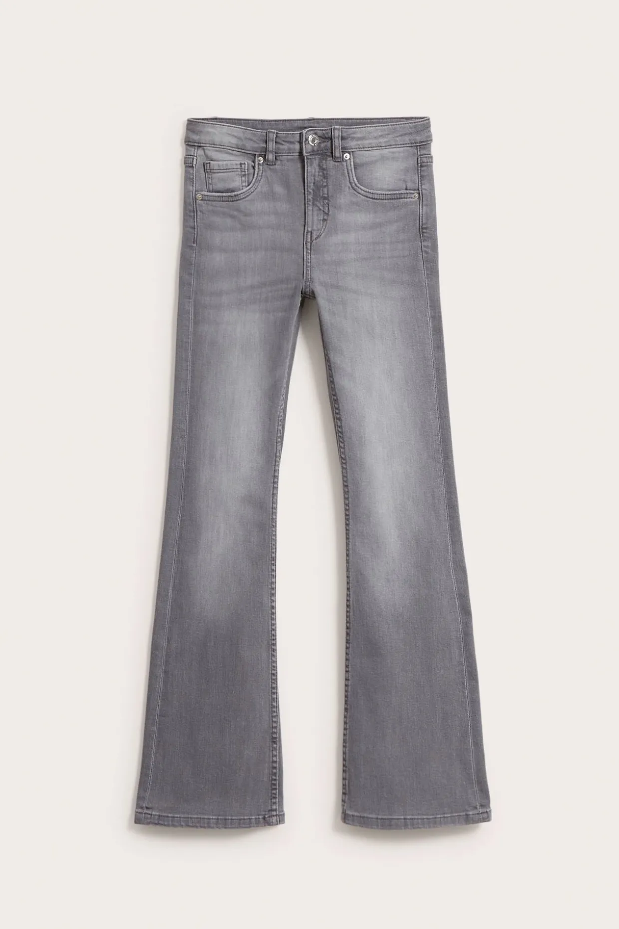 Bootcut jeans mid waist | Hopeanharmaa | Lapset | Kappahl