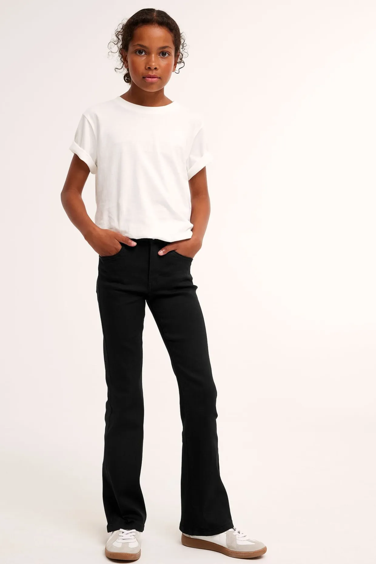 Bootcut jeans mid waist | Musta | Lapset | Kappahl