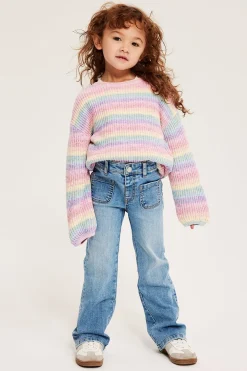 Bootcut jeans mid waist | Vaalea denim | Lapset | Kappahl
