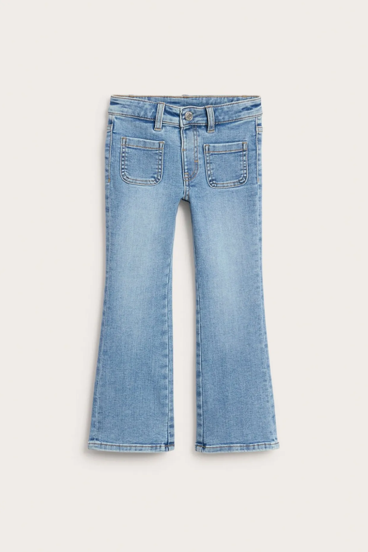 Bootcut jeans mid waist | Vaalea denim | Lapset | Kappahl