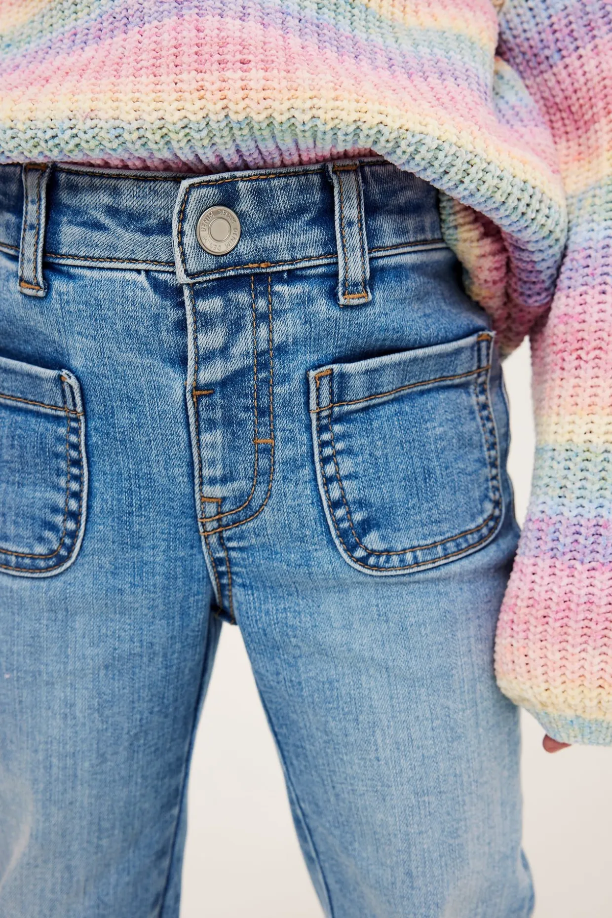 Bootcut jeans mid waist | Vaalea denim | Lapset | Kappahl