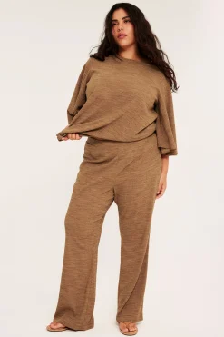 Bootcut-malliset pull-on-housut | Ruskea | Naiset | Kappahl