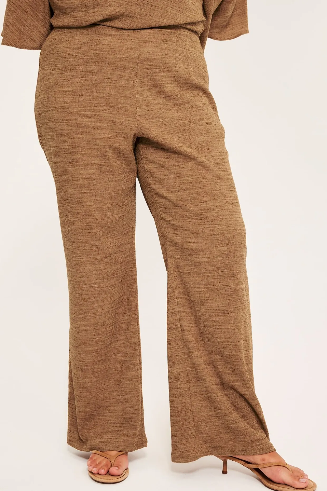 Bootcut-malliset pull-on-housut | Ruskea | Naiset | Kappahl