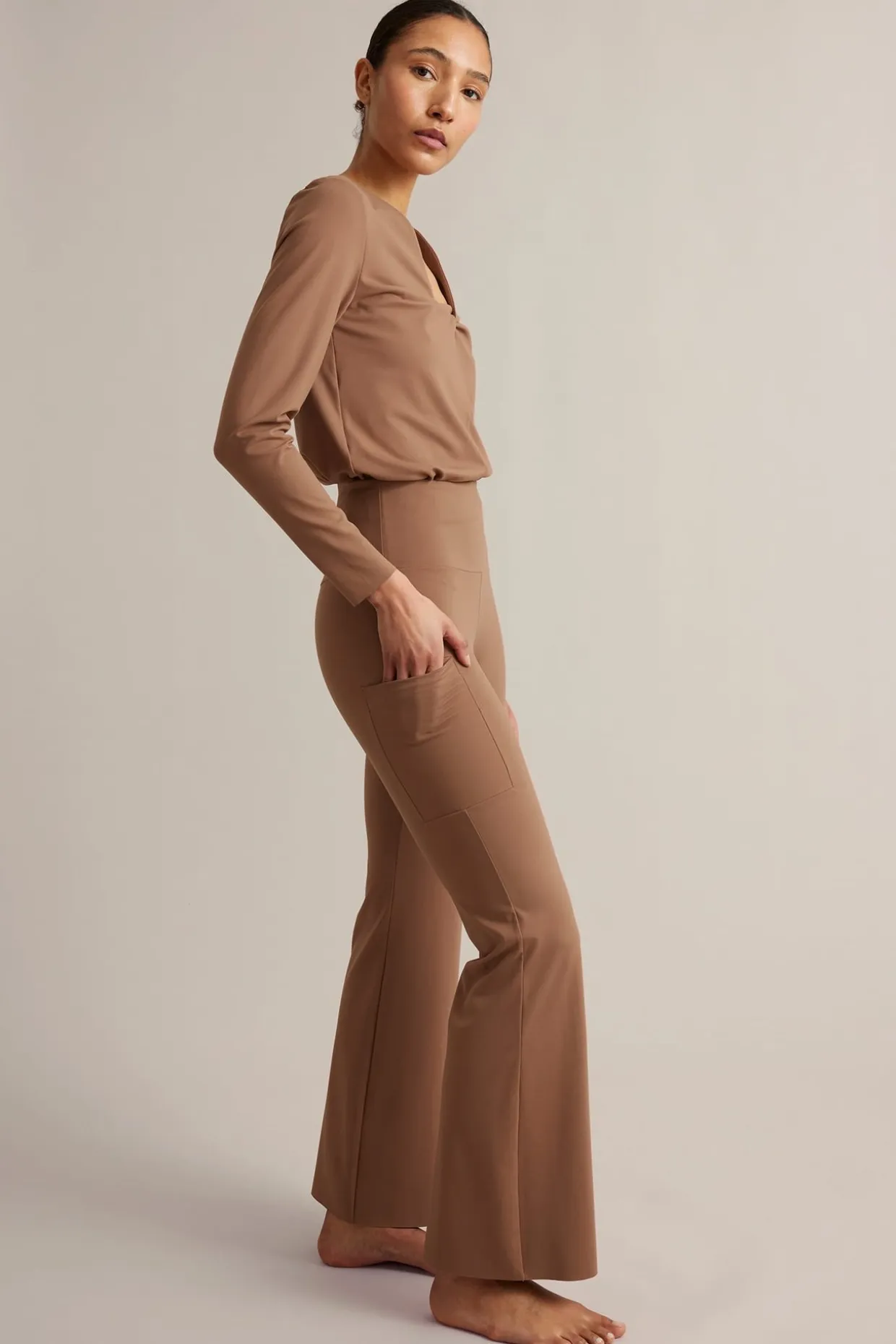 Bootcut-treenitrikoot | Ruskea | Naiset | Kappahl