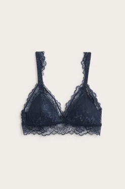Bralette pitsillä | Tummansininen | Naiset | Kappahl