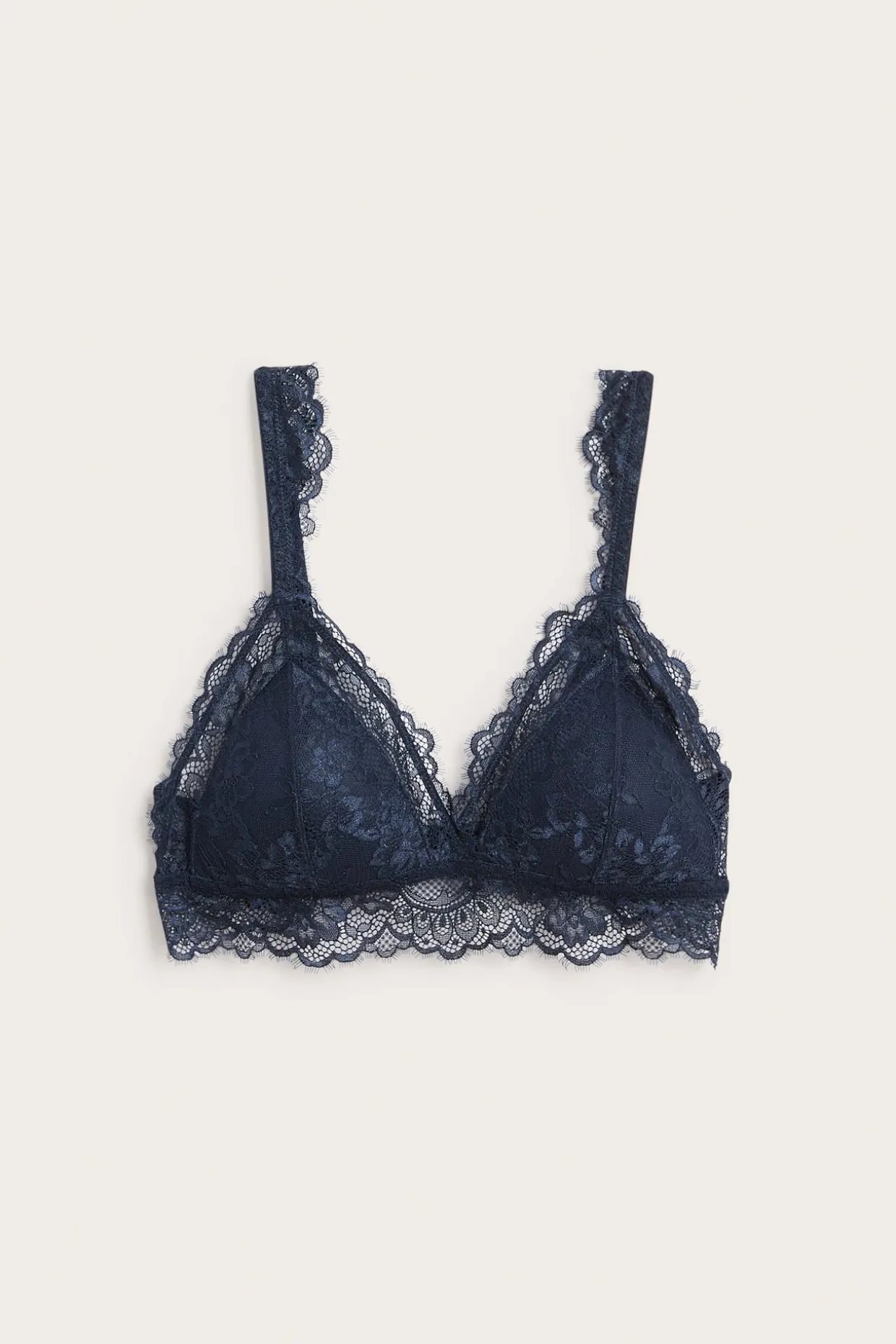 Bralette pitsillä | Tummansininen | Naiset | Kappahl