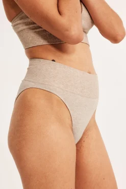 Brasilialaiset pikkuhousut | Meleerattu beige | Naiset | Kappahl