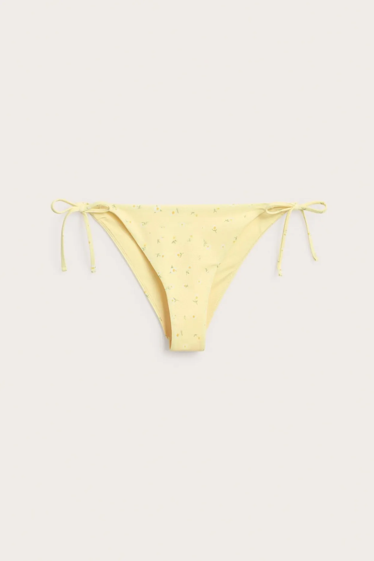 Brasilialaismallinen bikinialaosa, jossa on solmittavat nauhat | Keltainen | Naiset | Kappahl