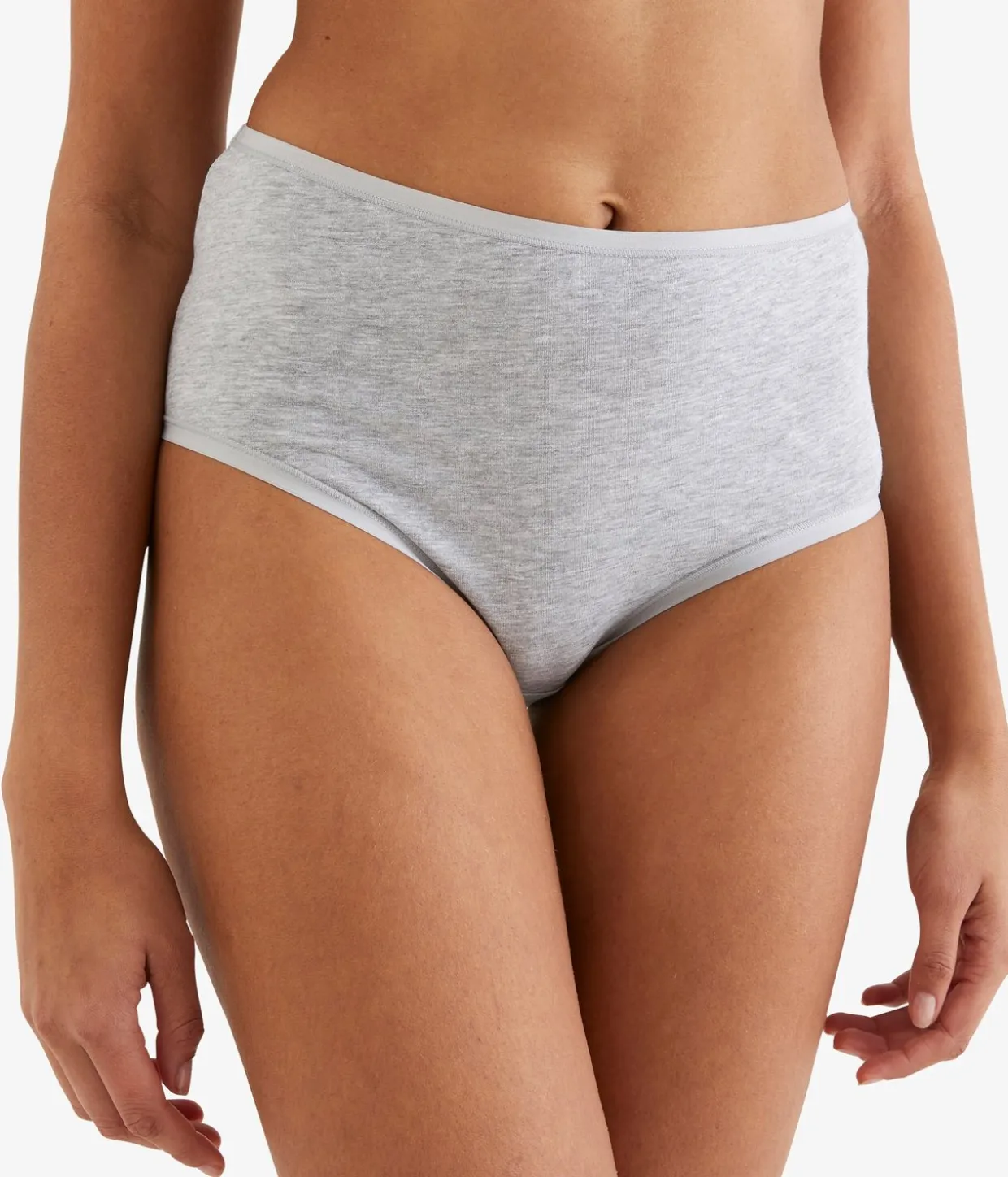 Brief 3-pack puuvillaa | Meleerattu harmaa | Naiset | Kappahl
