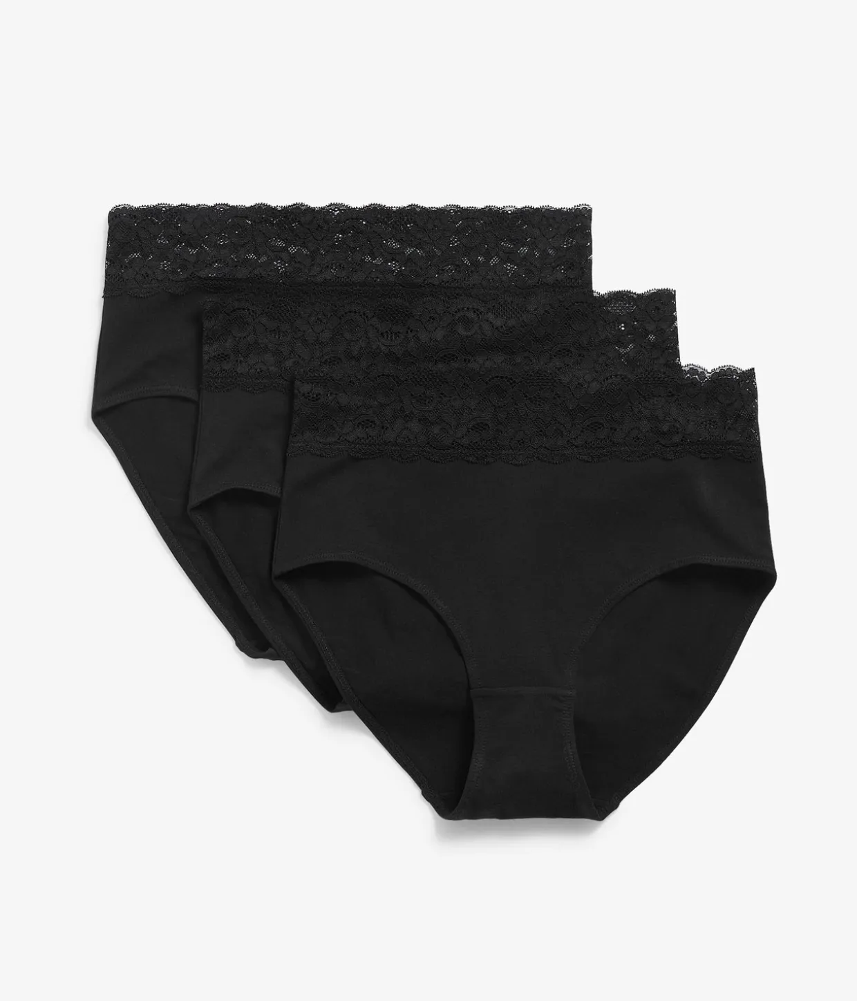 Brief 3-pack puuvillaa | Musta | Naiset | Kappahl