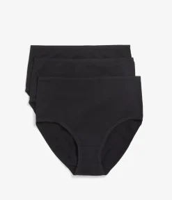 Brief 3-pack puuvillaa | Musta | Naiset | Kappahl