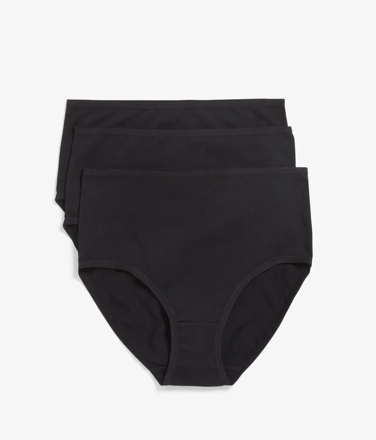 Brief 3-pack puuvillaa | Musta | Naiset | Kappahl