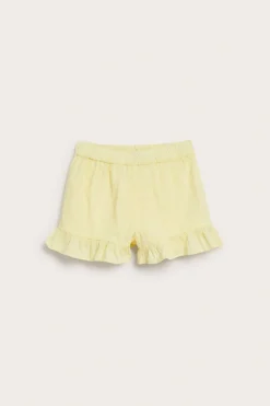 Brodeeratut röyhelösomisteiset shortsit | Vaaleankeltainen | Lapset | Kappahl