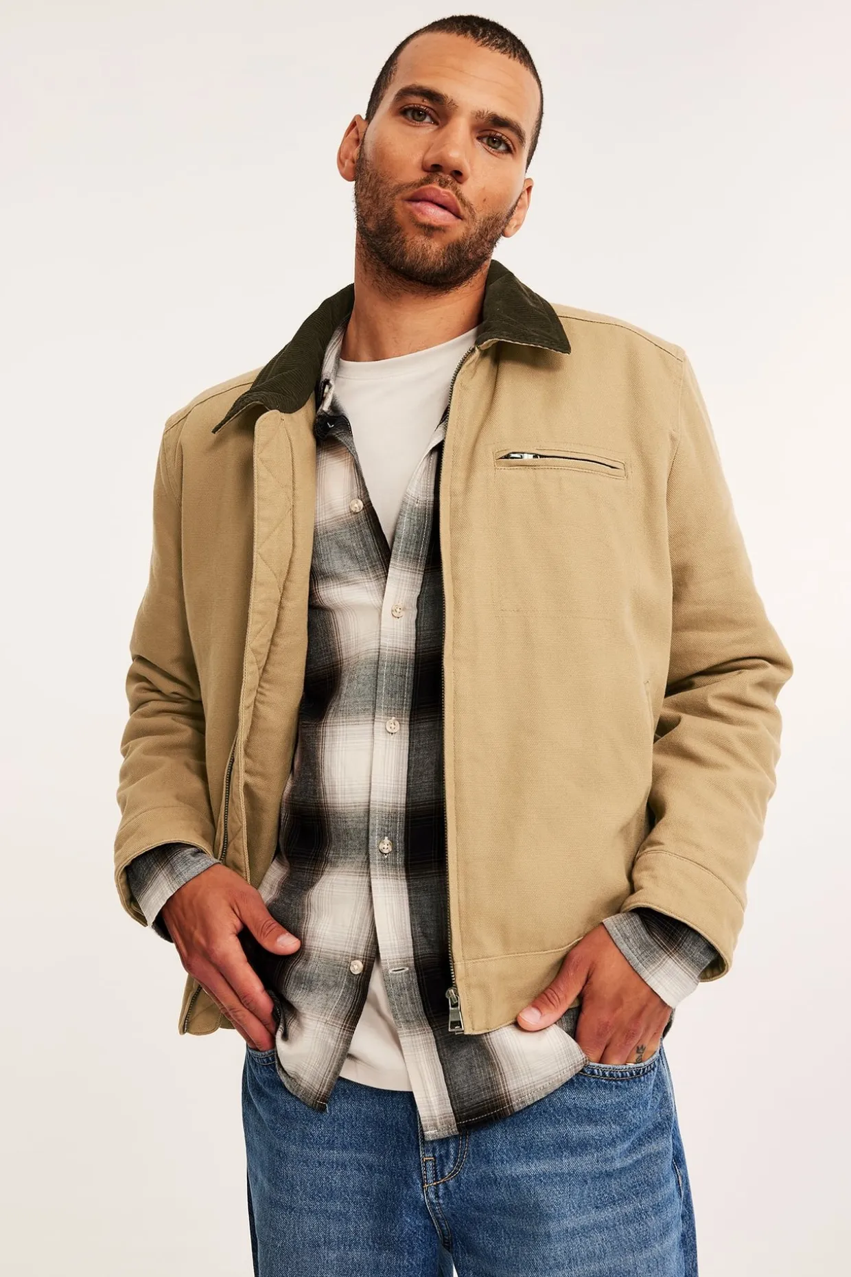 Canvas-takki | Beige | Miehet | Kappahl