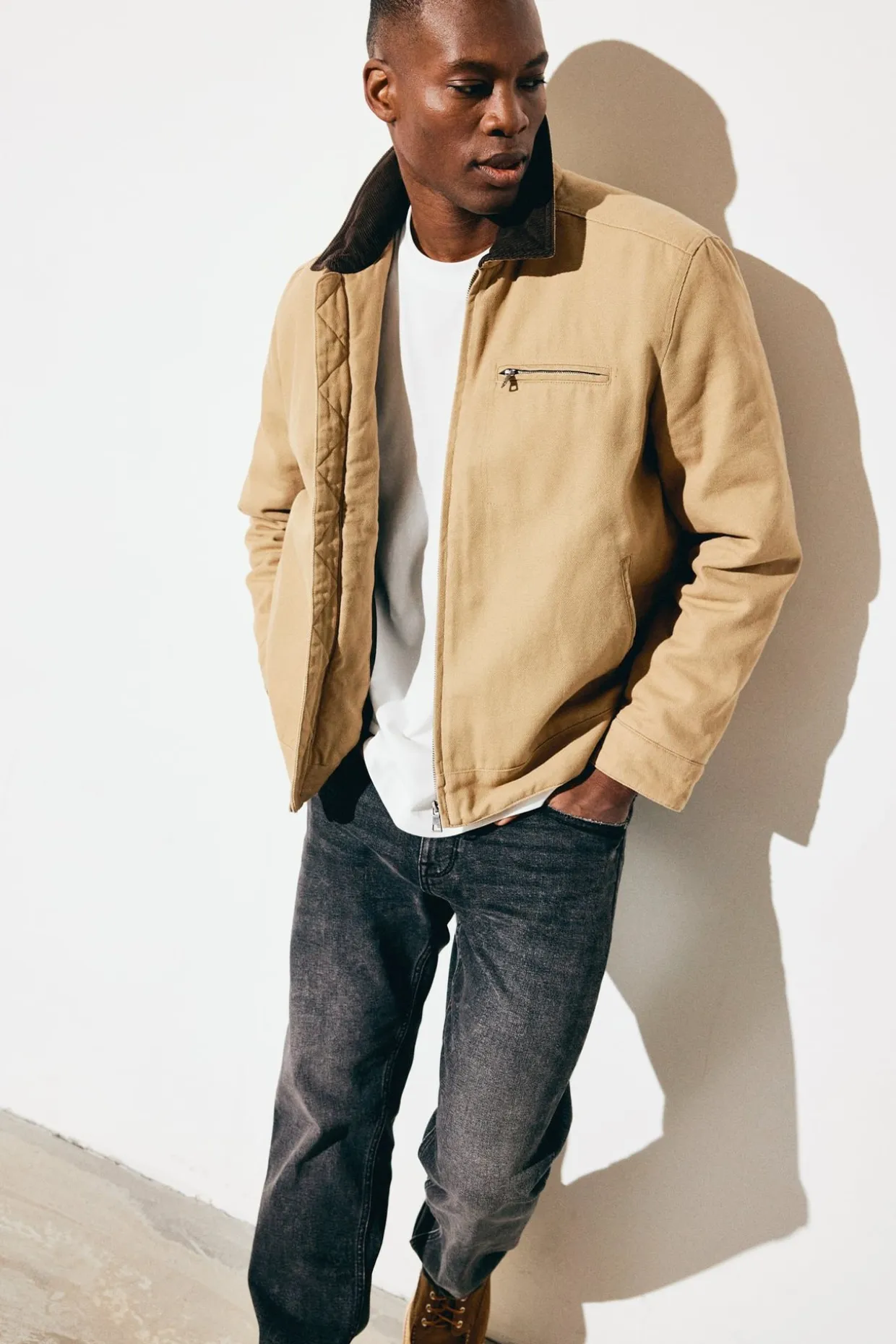 Canvas-takki | Beige | Miehet | Kappahl