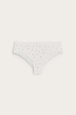 Cheeky-malliset mikrokuitualushousut | Luonnonvalkoinen | Naiset | Kappahl