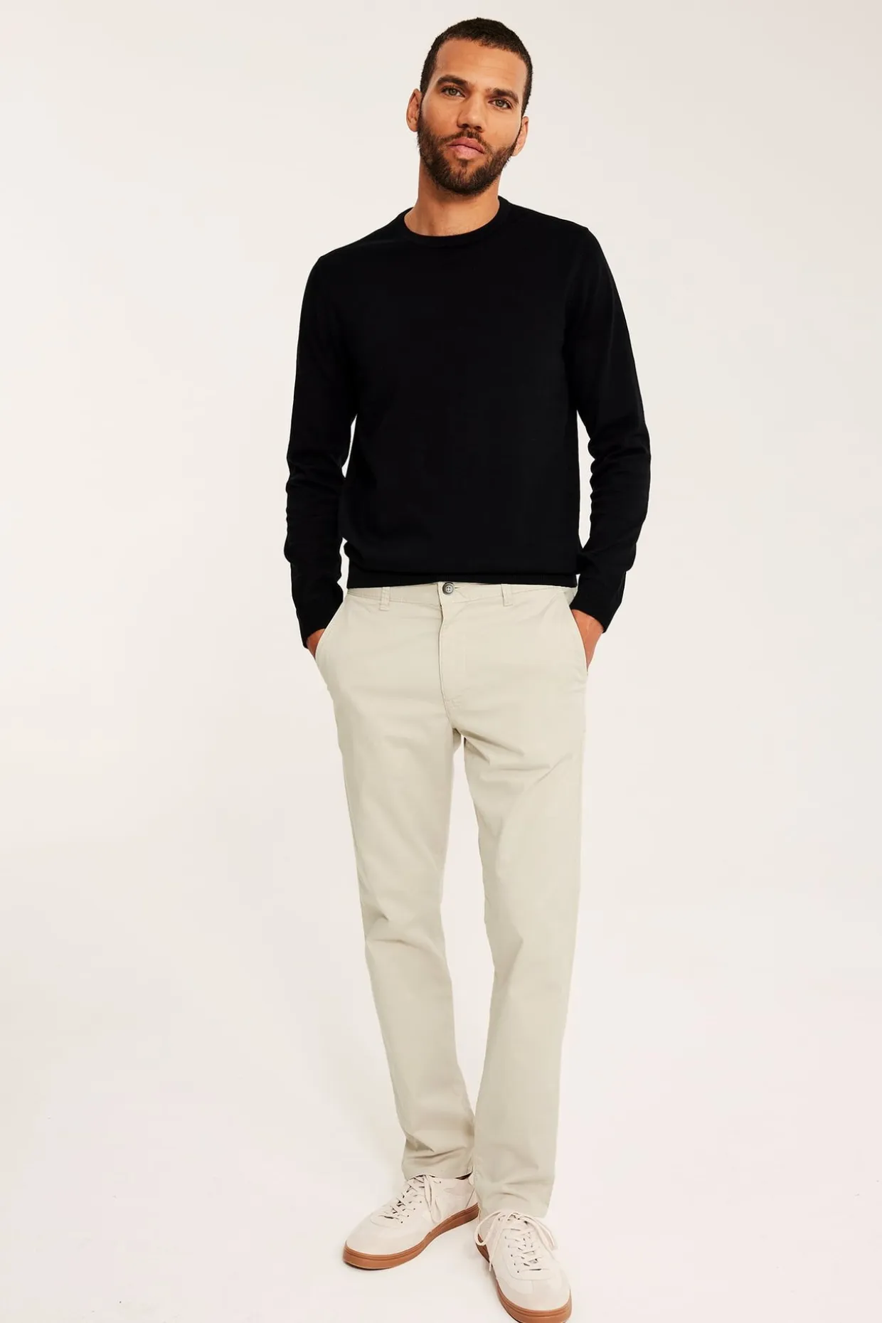 Chinos regular fit | Vaaleanbeige | Miehet | Kappahl