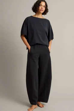 Collegehousut barrel fit | Musta | Naiset | Kappahl