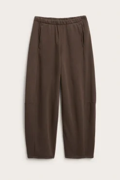 Collegehousut barrel fit | Tummanruskea | Naiset | Kappahl