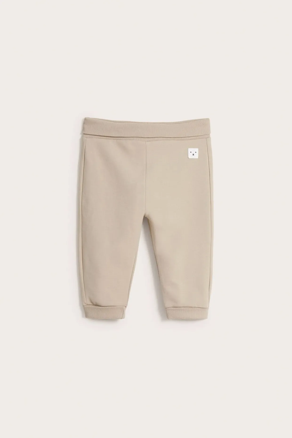 Collegehousut, joissa on harjattu sisäpuoli | Beige | Vauvat | Kappahl
