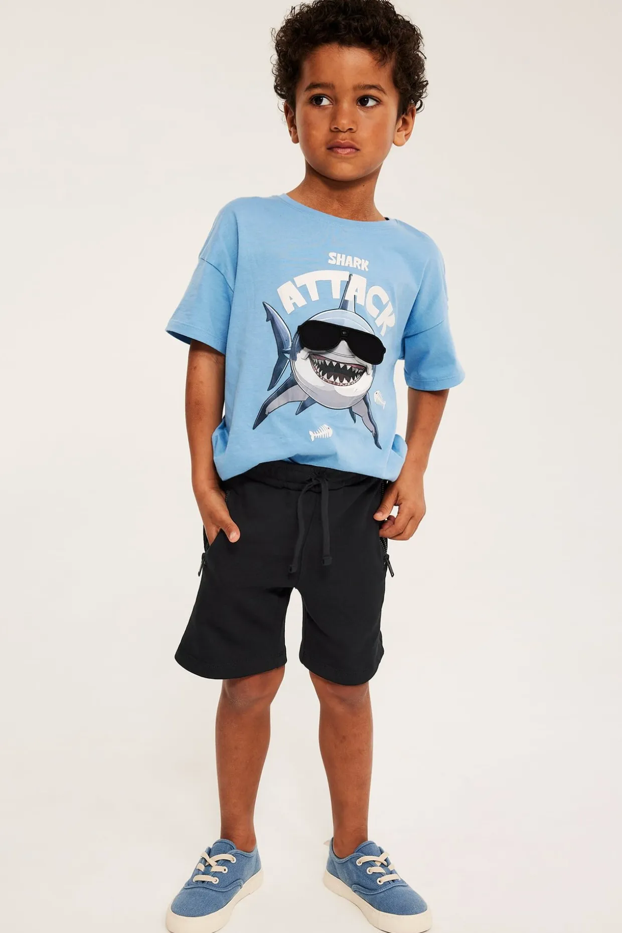 Collegeshortsit taskuilla | Musta | Lapset | Kappahl