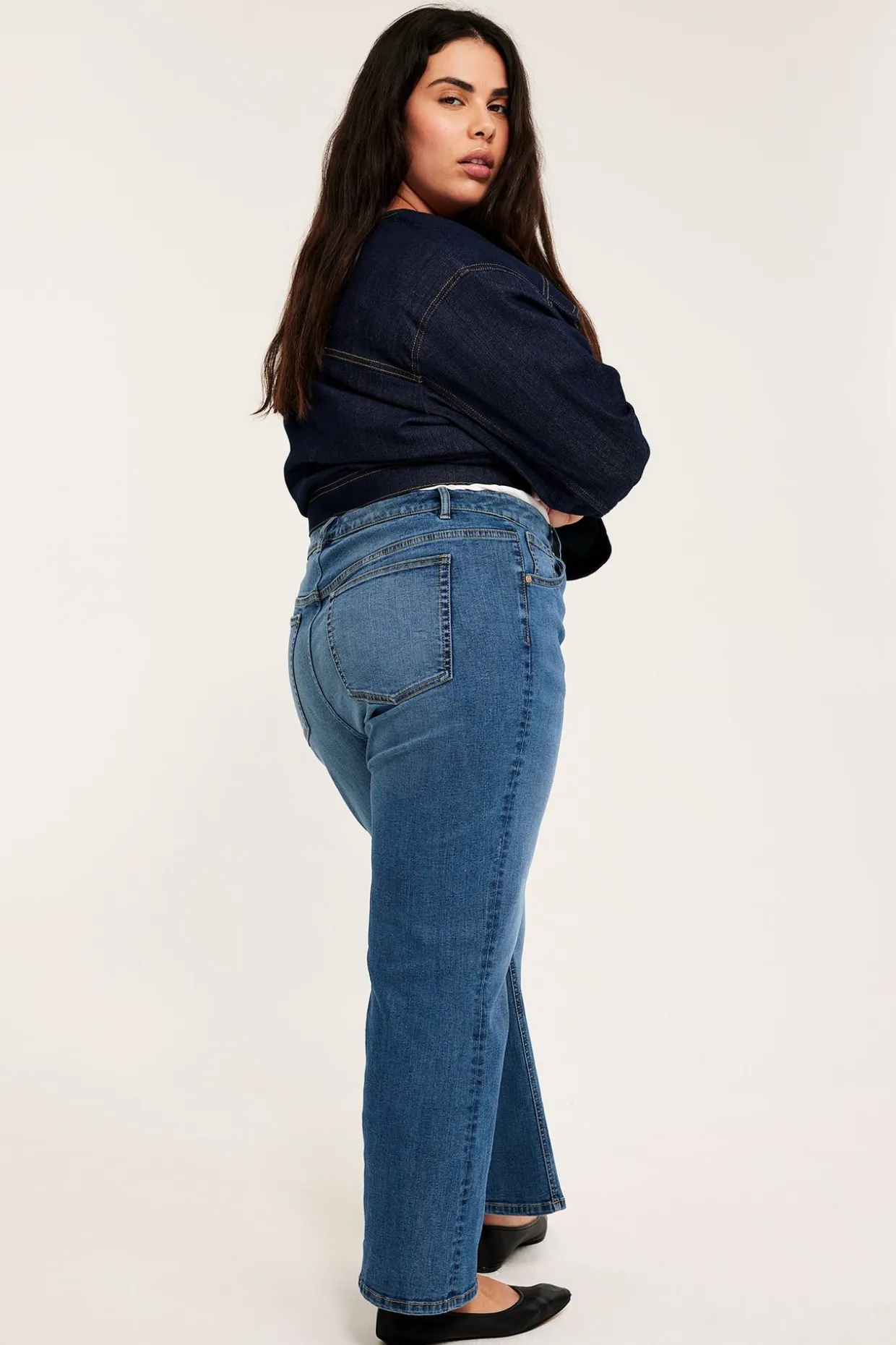 Cropped flare jeans high waist | Denim | Naiset | Kappahl