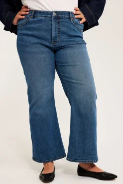 Cropped flare jeans high waist | Denim | Naiset | Kappahl