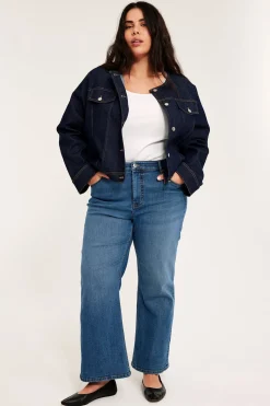 Cropped flare jeans high waist | Denim | Naiset | Kappahl