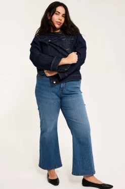 Cropped flare jeans high waist | Denim | Naiset | Kappahl