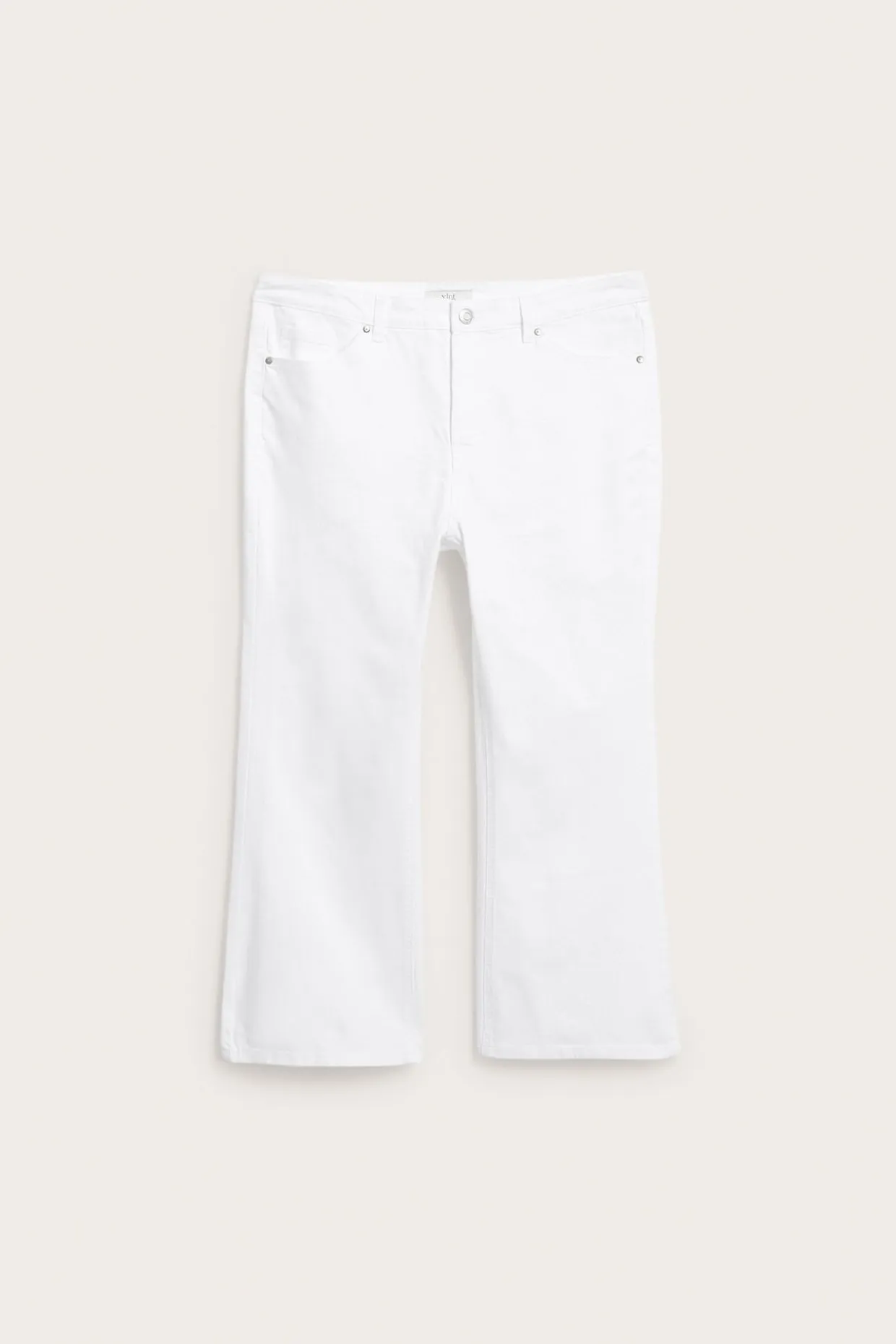 Cropped flare jeans high waist | Valkoinen | Naiset | Kappahl