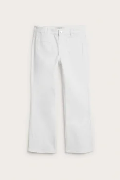 Cropped flare jeans regular waist | Valkoinen | Naiset | Kappahl