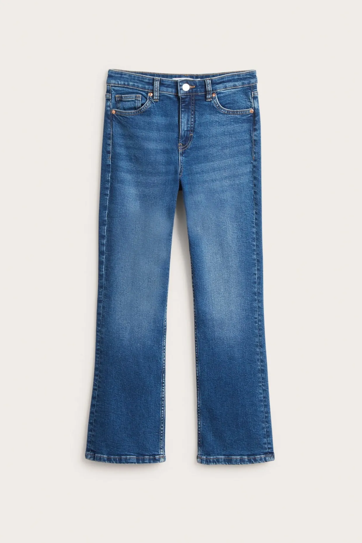Cropped flare jeans regular waist | Denim | Naiset | Kappahl