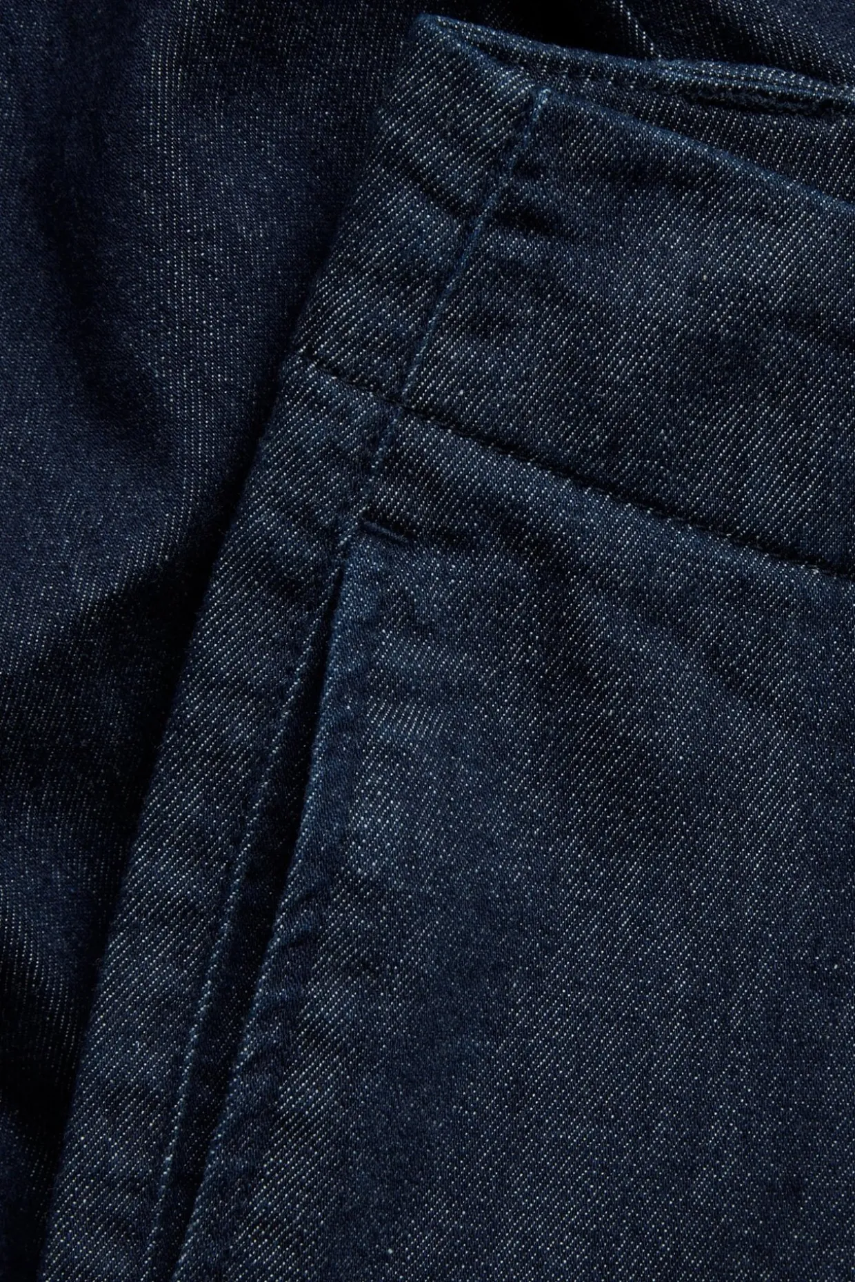 Cropped straight jeans high waist | Tumma denim | Naiset | Kappahl