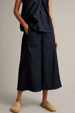 Culotte-malliset pull-on-farkut | Tumma denim | Naiset | Kappahl