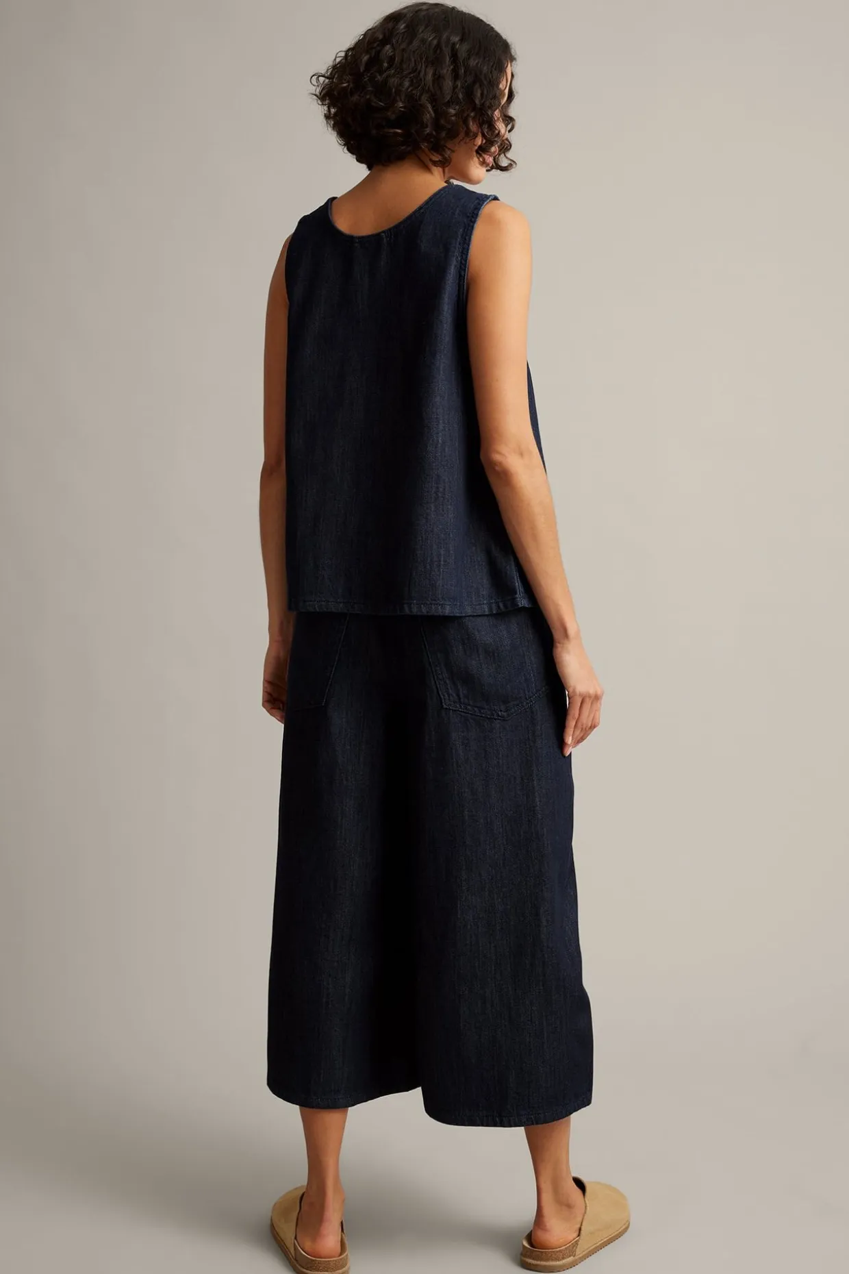 Culotte-malliset pull-on-farkut | Tumma denim | Naiset | Kappahl