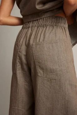 Culotte-malliset pull-on-farkut | Melaarattu ruskea | Naiset | Kappahl